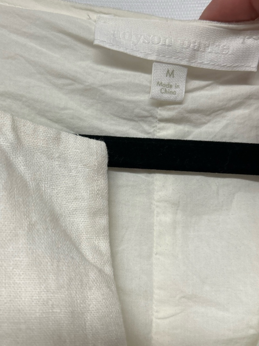White Linen Button-Front Dress